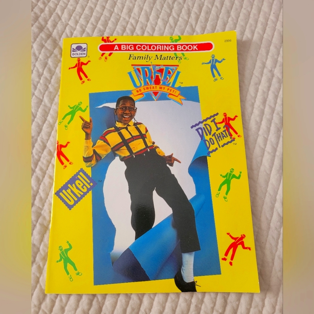 Family Matters Coloring Book Vintage 1992 Steve Urkel